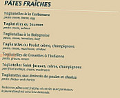 L'Arbre a Pin menu