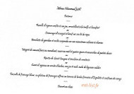 Auberge De Boisset menu