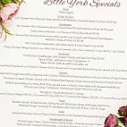 The Little York menu