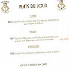 Le Bar des Vedettes menu