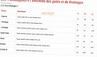 L’as De Pizz menu