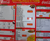 Au Palais D'aydine menu