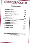 Bistrot du Paquier menu