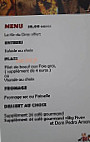 Le Big Five menu