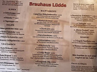 Brauhaus Lüdde menu