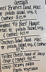 Uptown Lounge menu