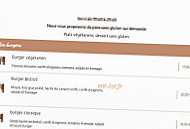 Le Bistrot menu