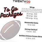 Twenty/20 Taphouse menu