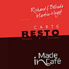 Made In Cafe menu