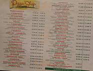 Pizzashop menu