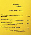 Zur Tini Weinstube menu