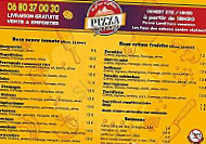 Garage à Pizza menu