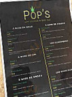 Pop's Lounge menu