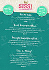 Sissi Zuckerbäckerei Café menu