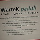 Wartek menu