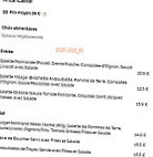 Le Billig's menu