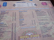 Royal D'asie menu