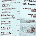 Waldschanke Altes Raupennest menu