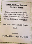 La Casita menu