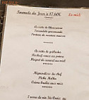 Le Chariot menu