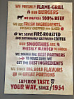 Burger King menu