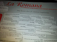 Pizzeria La Romana menu