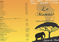 Mamasé menu