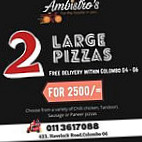 Ambistro's menu