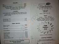 Montesano's Pizza menu