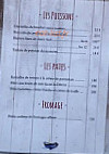 La Dérive menu