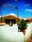 Samper outside