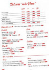 La Cocotte Fleurie menu