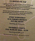 Crest Tavern menu