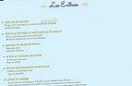 Le Calypso menu