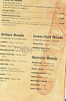 Panera Bread menu