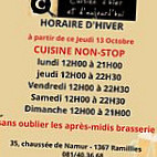 Cuisine D'hier Et D'aujourdhui menu