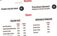 Pizza Casa menu