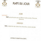 Le Bar des Vedettes menu