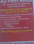 Au Petit Resto menu