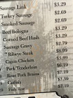 Big Ed's Garner menu