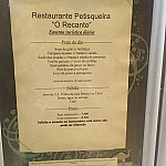 Recanto menu