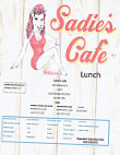 Sadie's Coffee menu