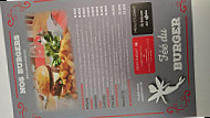 Fee Du Burger menu