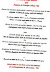 Le Vieux Quartier menu