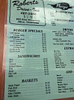 Roberts Drive-inn menu