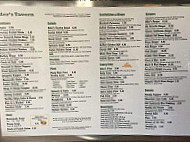 Ader's Tavern menu