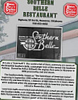 Southern Belle Restaurant menu