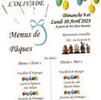 L'olivade menu