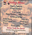 Short Stop (sam's Famous Fried Chicken) menu