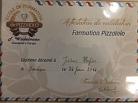 Pizzeria L'unique menu